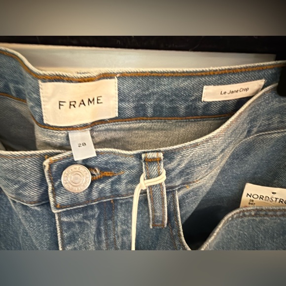 NWT Frame Denim Le Jane Crop straight leg high rise jeans Size 28 - Picture 7 of 7